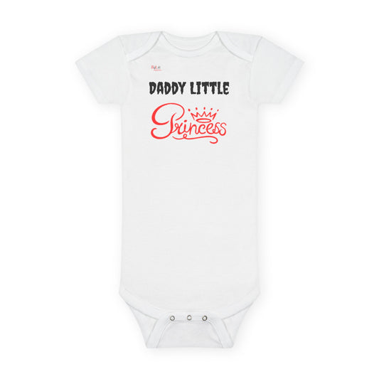 R2L Apparels Girls Organic Baby Bodysuit - Princess Design - Perfect Gift for Little Royalty